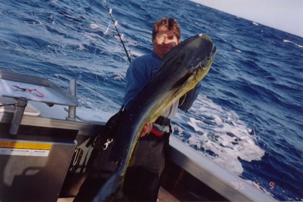 Tony Carnevale aboard Marlin Feeder captured a 18 Kg Mahi Mahi with a “Stripy” “Big Ripper” lure.