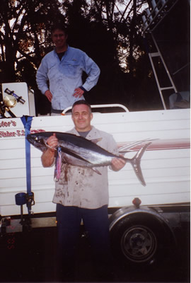 ANGLER: Angelo Miris. SPECIES: Albacore. WEIGHT: 20 Kg.