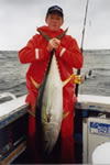 Aboard Reel Quick, Tim Corbett captured a 15 Kg Yellowfin using a Evil Little Donger lure. (21kb)