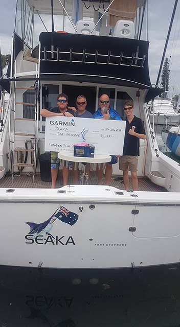 Skippered by Jeff Thompson  SPECIES: 6 Blue Marlins LURE: 4 on the Dingo.