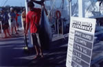 Dan Solberg on Far Out caught a 64 Kg Yellowfin Tuna with a “Stripy” “Little Ripper” lure. (46kb)